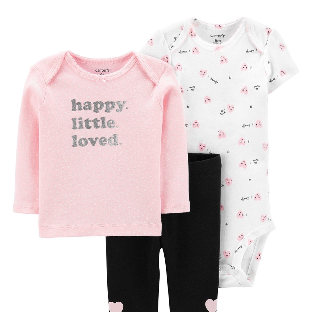 CARTER’S Baby Girls 3-pc Cotton Set Size 12mos